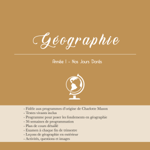 Activités pédagogiques et plan de cours de géographie pour le CP
