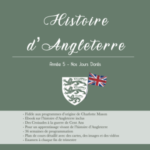 Histoire d’Angleterre Année 5 – Des Croisades à la guerre de Cent Ans