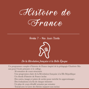 Cours d'histoire de France pour le collège de la Révolution française à la Belle époque