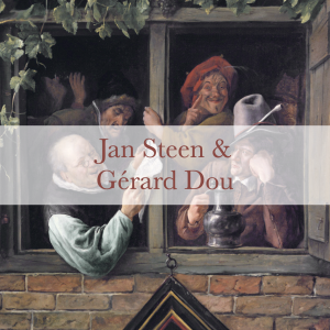 Couverture de l'étude d'œuvres d'art sur Jan Steen et Gérard Dou, peintres hollandais du siècle d'or