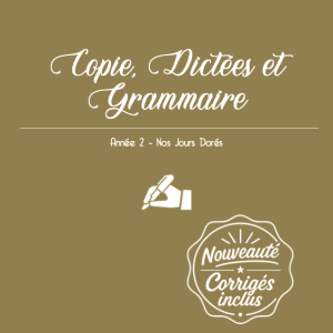 Couverture du fichier d'écriture pour le CE1 avec de la copie, de la grammaire et des dictées selon la méthode de Charlotte Mason.