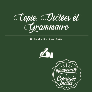 Couverture du fichier d'écriture pour le CM1 avec de la copie, de la grammaire et des dictées selon la méthode de Charlotte Mason.