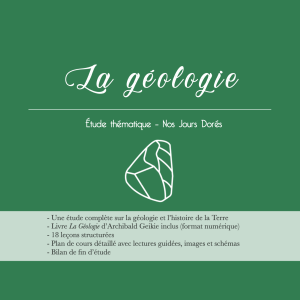La géologie
