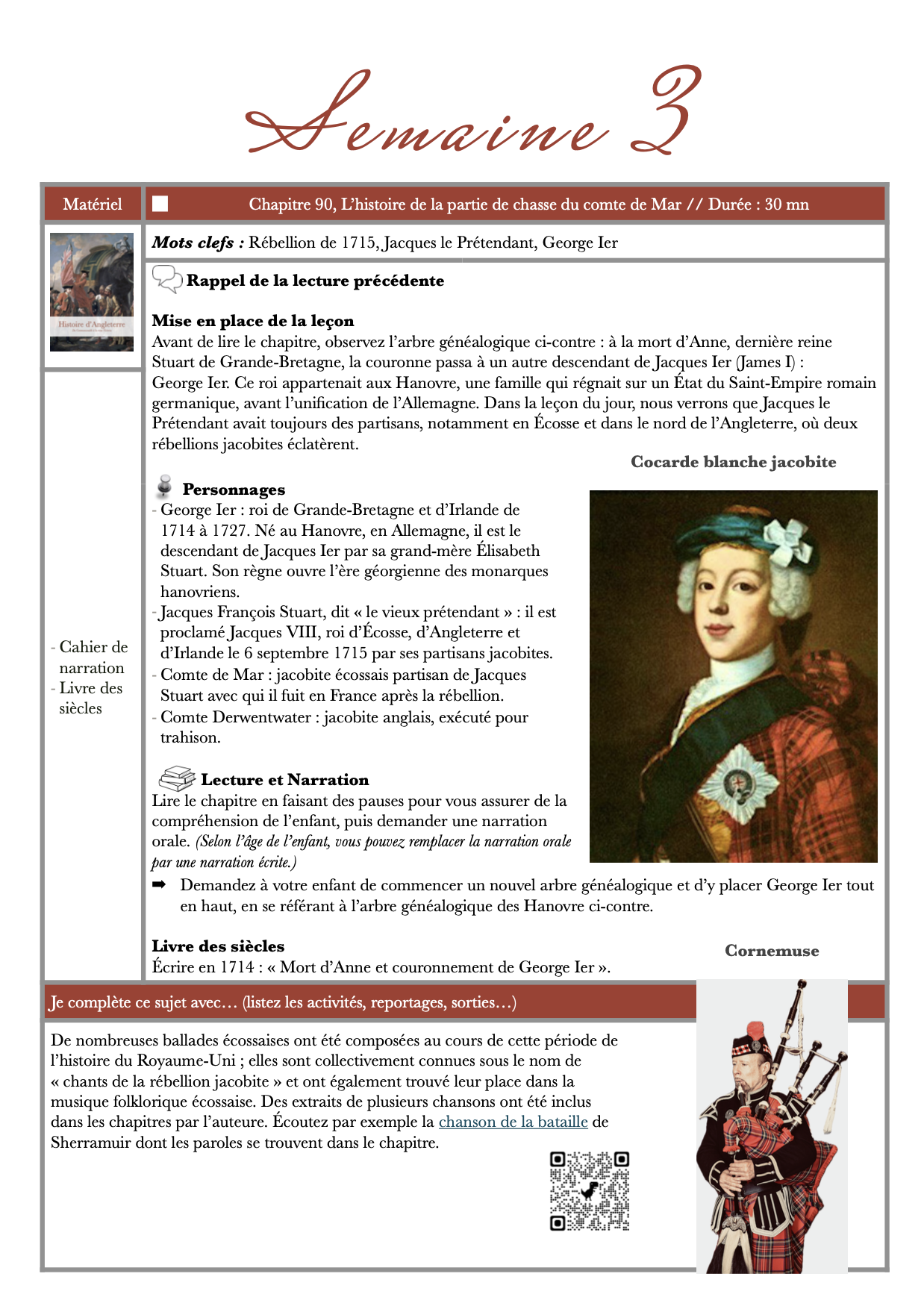 Plan de cours d’histoire d’Angleterre Année 7 sur 36 semaines