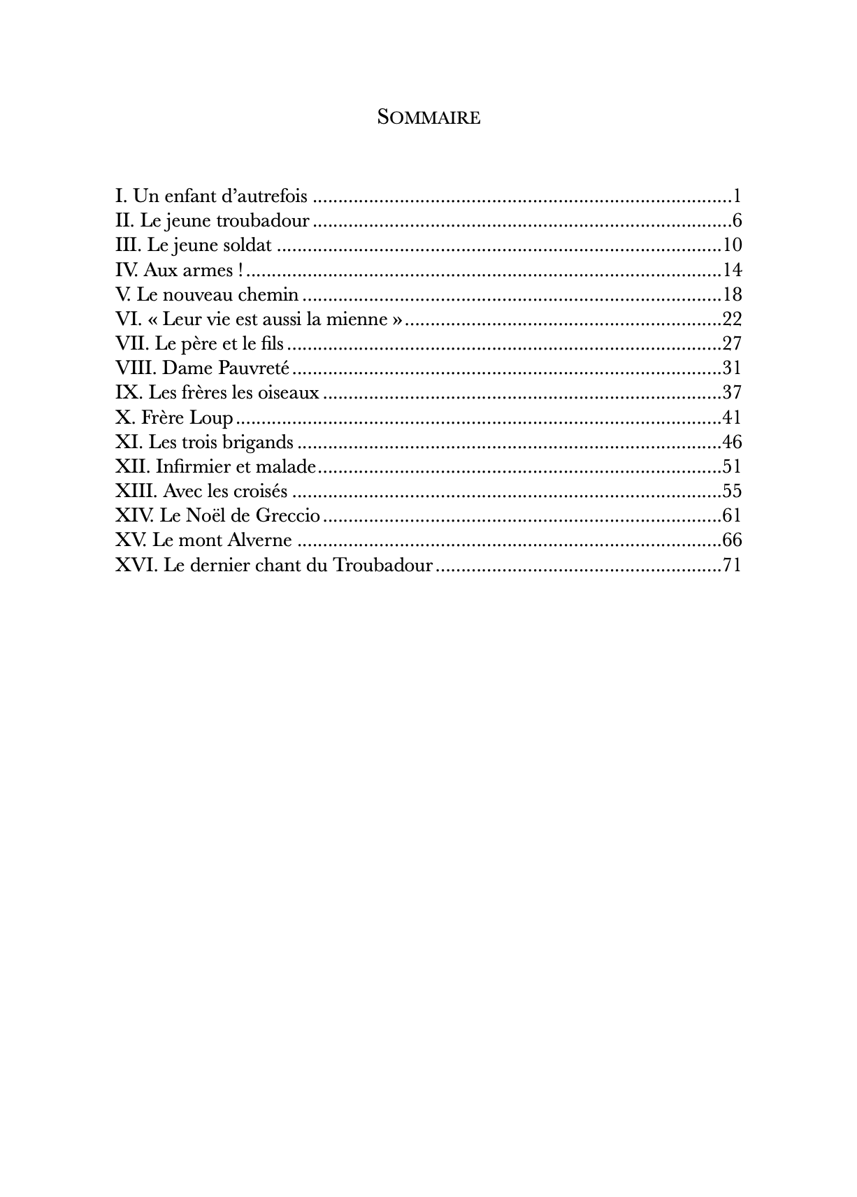 Extrait du livre François d'Assise, le troubadour de Dieu présentant la traduction française de Sophie Jewett.