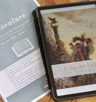 Couverture de L’Âge des Fables de Thomas Bulfinch traduit en français et programme de Charlotte Mason pour la littérature en Form IIA
