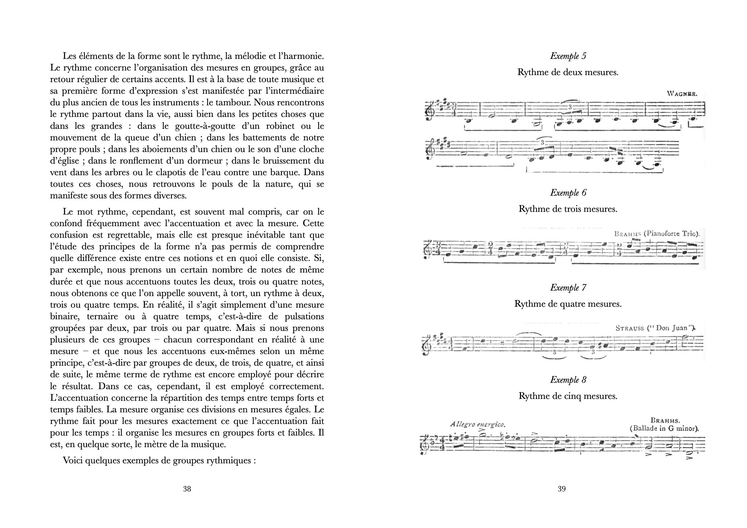 Extrait de L’Enthousiasme musical avec une partition musicale