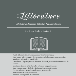 Programme de littérature Année 6 – Mythologies du monde, littérature française et poésie