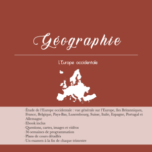 Couverture du cours de géographie Charlotte Mason sur l’Europe occidentale.